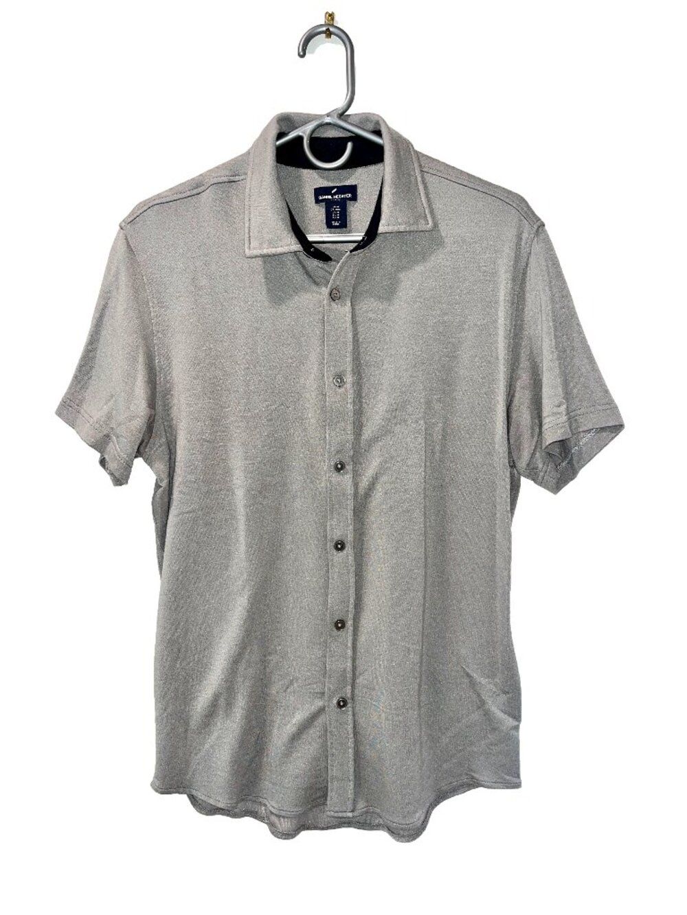 Daniel Hechter Short Sleeve Button Down Shirt Gray Size L